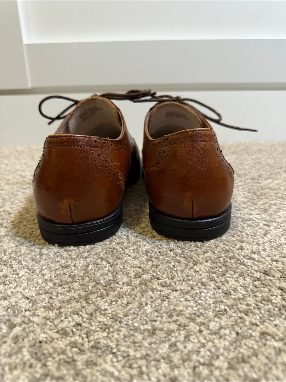 Florsheim Kids Brown Leather Wingtip Dress Shoes